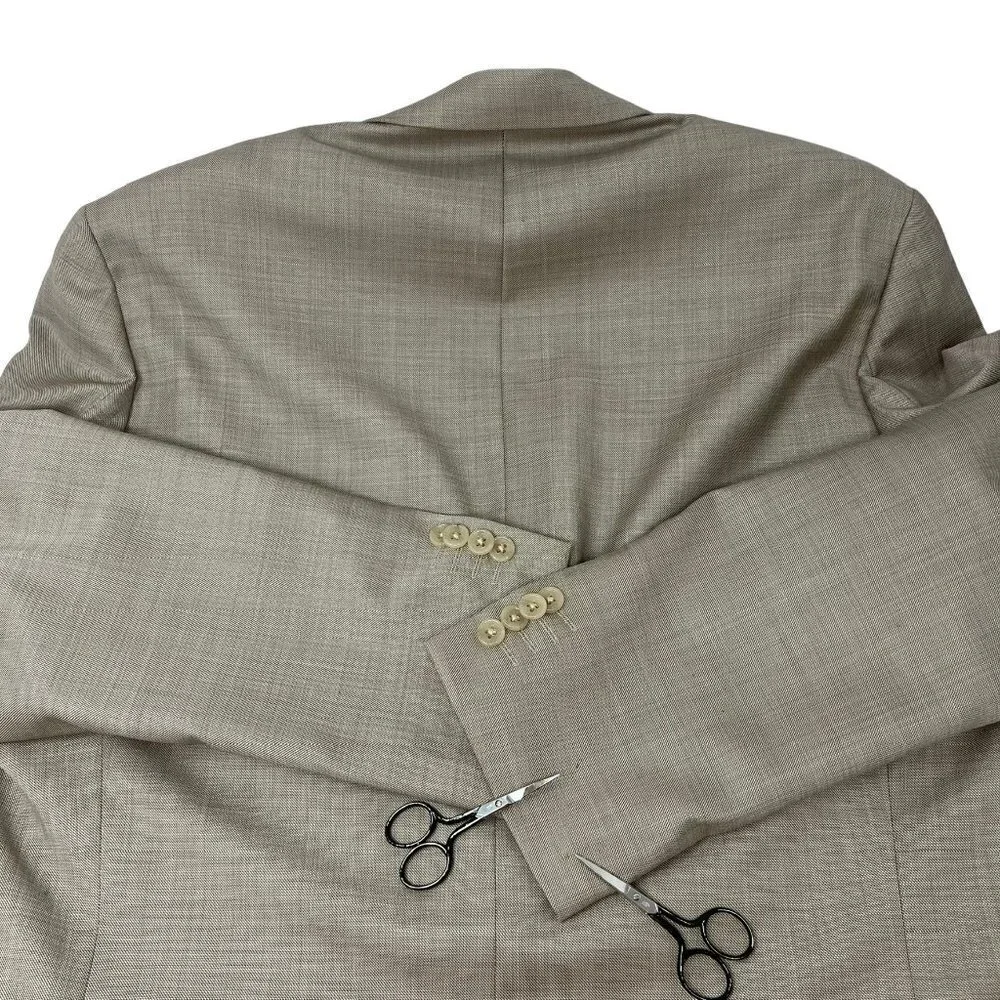 APT 9 Modern Fit Mens Wool Two Button Suit Jacket Sport Coat Size 44L Beige
